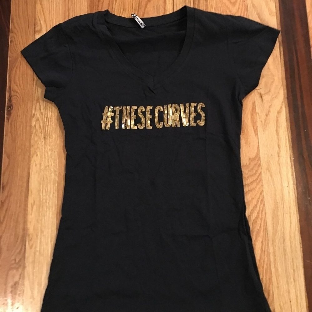 BLACK w Gold letters T-Shirt